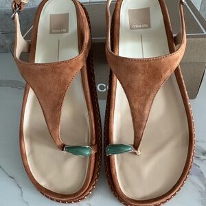 DOLCE VITA STEFAN Gemstone Suede Sandals, size 9.5